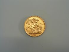 A 1912 gold full sovereign
