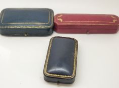 Three vintage jewellery boxes including Cartier, Mallett of Bond St,