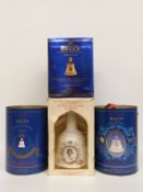 Four boxed Bell's whisky bells including Princess Eugenie 1990, QEII and Duke of Edinburgh,
