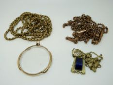 Two gilt watch chains,
