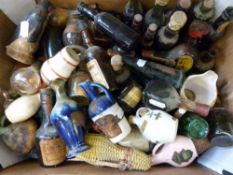 A box of old alcohol miniatures including Haig,