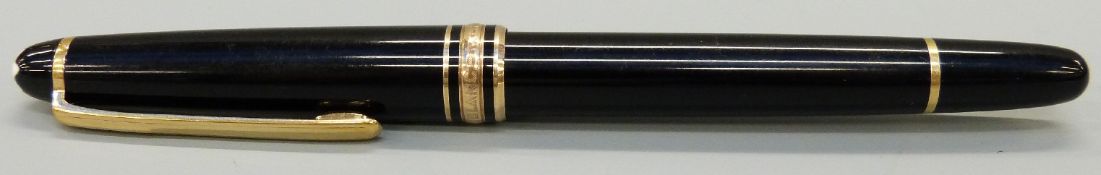 Montblanc Meisterstuck Pix rollerball pen with black resin barrel and cap,