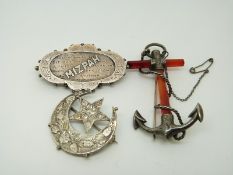 A Victorian silver Mizpah brooch,