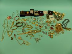 A collection of costume jewellery to include mainly silver items, silver pendants,