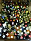 Approximately 130 alcohol miniatures including Bols, Metaxa,