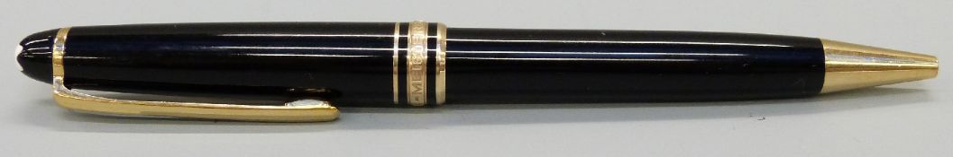 Montblanc Meisterstuck Classique ballpoint pen with black resin barrel and cap,