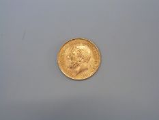 A 1914 gold half sovereign