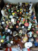 Approximately 120 alcohol miniatures including novelty, sherry,