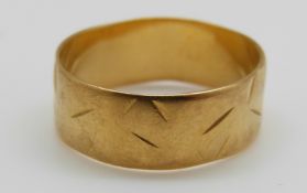 A 22ct gold wedding band, 4.