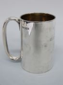 A Victorian hallmarked silver tankard of rowing interest engraved Staines Junior Eights 1899,