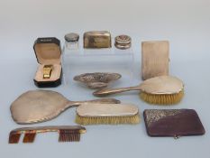 A hallmarked silver pierced bon bon dish, length 14cm, weight 56g,