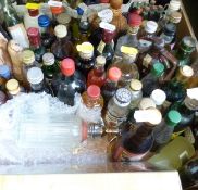 Approximately 100 alcohol miniatures including Tia Maria, Pimms,