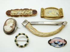 A Norway silver and enamel brooch,