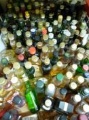 Approximately 100 alcohol miniatures including Poit Dhubh 12 year old whisky, Grants Oban 12 year,