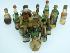 A box of 20 alcohol miniatures to include cognac, brandy,