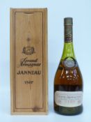 Janneau Grand Armagnac VSOP, 70cl, 40%vol, in original wooden box.