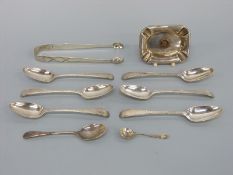A set of six possibly provincial Georgian hallmarked silver teaspoons,