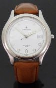 Junghans 30M stainless steel gentleman's automatic wristwatch with date aperture and white hands,