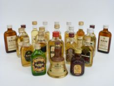 Twenty two mainly 5cl whisky miniatures to include Mackinlay's 12 year, Chivas Regal 12 year,