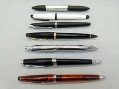 Seven various Cross ballpoint pens