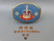 A small collection of largely pre-WWII pennies and farthings,