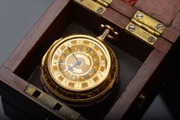 Justin Vulliamy gold pair cased quarter repeater pocket watch with Roman and Arabic numerals and