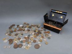 A collection of coins 19thC onwards including some silver