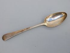 A Georgian bottom hallmarked silver table spoon,