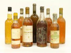 Nine bottles of wine including Chateau d'Yquem Sauternes 1984 375ml,