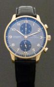 IWC Portuguese Chrono rose gold gentleman's automatic chronograph wristwatch with subsidiary dials,