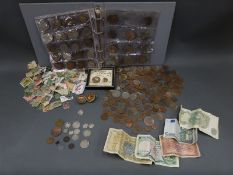 An amateur coin collection, includes UK and overseas,