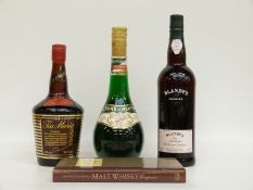 Blandy's Duke of Sussex Dry Madeira 75cl, 19%vol, Creme De Menthe peppermint BOLS liqueur 70cl,