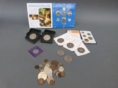 A cachet of overseas coinage including USA, Irish Free State and Channel Islands,