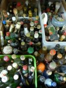 A collection of approximately 140 alcohol miniatures to include whisky,