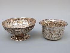 A Victorian hallmarked silver bowl Sheffield 1898 maker James Dixon and Son, diameter 9cm,