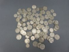 Approximately 691g of pre-1947 UK silver coinage