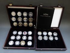 Thirty-two MDM silver proof crowns commemorating the life of HM Queen Elizabeth the Queen Mother,