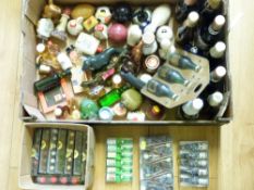 Approximately 20 novelty whisky miniatures, eight vintage beers,