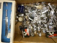 A large collection of Kings pattern silver plated cutlery