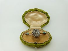 An early Victorian brooch set with rose cut diamonds,