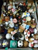 Approximately 100 alcohol miniatures including novelty whisky, sherry, gin, Cointreau,