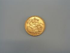 A 1905 gold sovereign