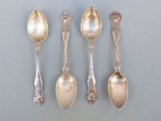 Four British Bulldog Club hallmarked silver teaspoons, two engraved 1909 Manchester Centaur,