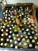 Approximately 120 alcohol miniatures including Marie Brizard, Eoliki, Casoni, Ouzo,