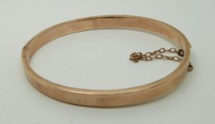 A 9ct gold Victorian bangle, Birmingham 1891, 8.