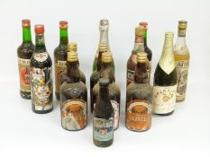 A collection of vintage alcoholic cordial by Phillips of Bristol including Grenadine Aniseed and