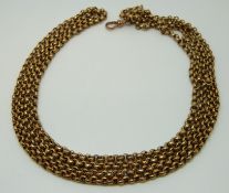 WITHDRAWN A Victorian guard chain made up of faceted links, 51.