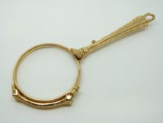 A pair of gold plated lorgnettes