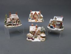 Four larger Lilliput Lane cottages to include 