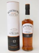 Bowmore 12 year old Islay single malt Scotch whisky, 70cl, 40% vol, in original tube.